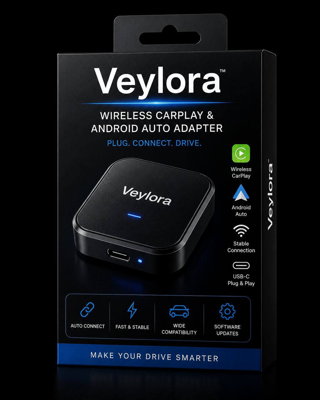 Veylora™ Wireless CarPlay & Android Auto Adapter